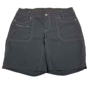 Kuhl Kliffside Air Roll Up Shorts Outdoor Hiking Gray Low Rise Womens Sz 10